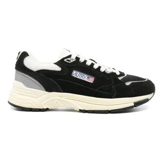 Autry Sneakers, female, Black, Size: 10 US Black Sneakers with Goatskin Upper