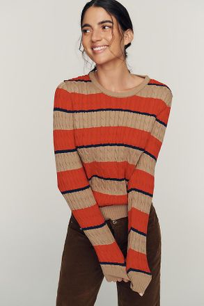 Maeve Cable-Knit Pullover Sweater