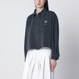 Miu Miu Smoky grey light denim shirt