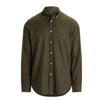 Polo Ralph Lauren Custom Fit Performance Twill Shirt - Heren - Casual Overhemden - Groen - M - Katoen - Overhemden