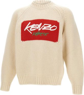 Kenzo x Futura 200 Sweater - Heren - Ronde hals truien - Wit - M - Wol - Truien & Vesten
