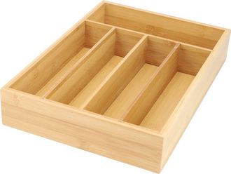 MegaChef Wood Sectional Drawer Organizer in Bamboo at Nordstrom, Size Medium