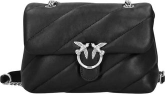 Pinko Love Puff Mini Small B. Sheep - Dames - Schoudertassen - Zwart - ONE Size - Leer - Tassen