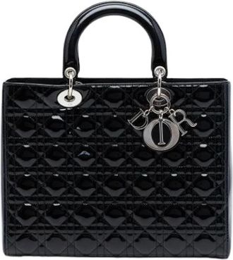 Dior Pre-owned Handbags, female, Black, Size: ONE SIZE Pre-owned Lady Dior