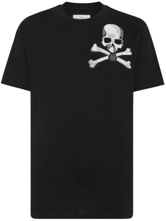 Philipp Plein Skull&Bones short-sleeve T-shirt - men - Cotton/Polyester - L - Black