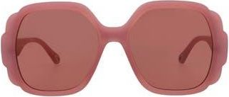 Chlo&eacute; 55mm Butterfly Sunglasses in Violet Violet Red at Nordstrom Rack