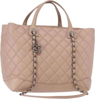 Chanel Pre-owned Handbags, female, Pink, Size: ONE SIZE Pre-owned Vintage Handbag