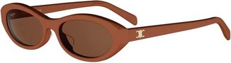 Celine Celine - Triomphe Mini Zonnebril - unisex - Accessoires - Bruin - Maat: 54 MM