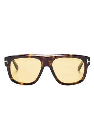 Tom Ford Eyewear Icon sunglasses - unisex - Acetate - 56 - Brown