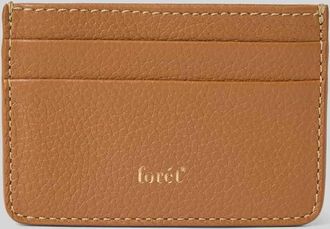 For&eacute;t Lederkartenetui mit Label-Print in Cognac, Gr&ouml;&szlig;e 1