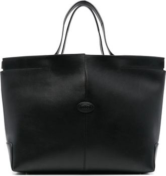 Tod's Zwarte Tas met Platte Handvatten - Dames - Shoppers - Zwart - ONE Size - Tassen