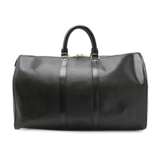 Louis Vuitton Vintage, unisex, Zwart, ONE Size, Leer, Pre-owned Leren Weekendtas