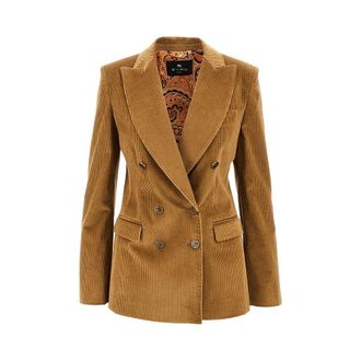 Etro Corduroy double-breasted jacket Woman 44