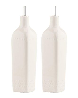 10 Strawberry Street Hobnail Square Oil & Vinegar Cruet Set