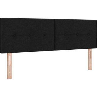 vidaXL Cabecero Con Cabecera Negro 160 Cm Tela Vidaxl