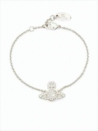 Vivienne Westwood Bracelet With Central Emblem And Platinum Crystals
