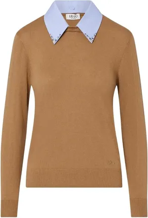 Liu Jo Truien & Vesten, Dames, Beige, S, Round-neck Truien