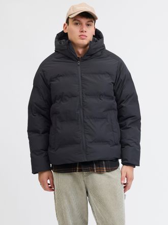Jack & Jones Steppjacke JACK & JONES JJESOHO PUFFER HOOD SN, Herren, Gr. XXL, schwarz, Web, Obermaterial: 100% Polyester, unifarben, regular fit, hoch geschlossene
