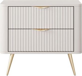 Pascal Morabito Mesilla de noche efecto madera beige