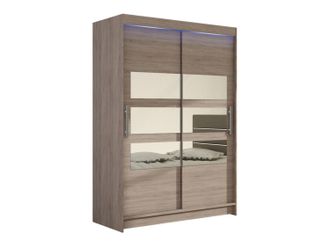 Mirjan24 Mobilier1 - Armario Closico 109, Trufa Roble, 200x120x58cm, Puertas De Armario: Correderas, N&uacute;mero De Estantes: 0, Led