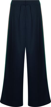 Gucci Womens Wide-Leg Trousers Blue Japan Cotton