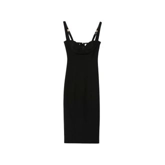 Elisabetta Franchi Vestido de Tejido T&eacute;cnico - Dresses - Mujer - Negro - XS