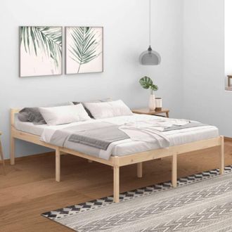 vidaXL Struttura letto in legno di pino design semplice 160x200cm vari colori colore : Marrone Chiaro