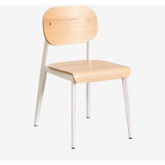 Sklum Sklum - Pack De 2 Sillas De Comedor En Chapa De Roble Y Hierro And