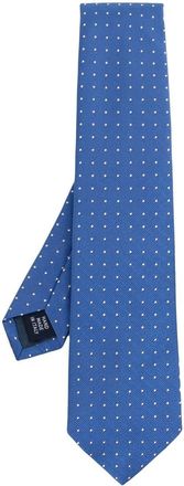 Polo Ralph Lauren embroidered polka-dot tie - men - Silk - One Size - Blue