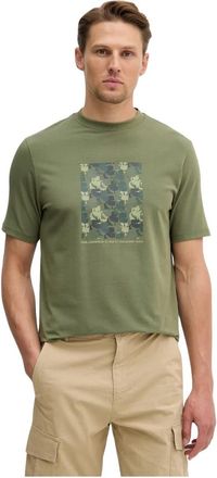 Karl Lagerfeld Bedruikt T-shirt - Heren - T-shirts - Groen - XL - Katoen - Tops