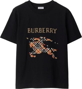 Burberry Camiseta con bordado EKD - Tops - Mujer - Negro - L