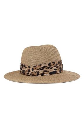 Eugenia Kim Courtney UPF 25+ Packable Straw Fedora in Sand at Nordstrom