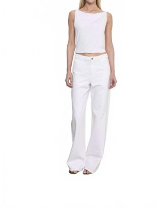 Enza Costa Fluid Jersey Tank In Off White