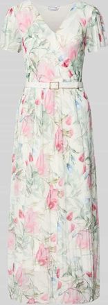 Zabaione Midikleid mit G&uuml;rtel Modell Be44lla in Offwhite, Gr&ouml;&szlig;e XXL