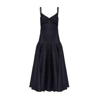 Jacquemus Dames, Jurken, Blauw, Maat: S Denim