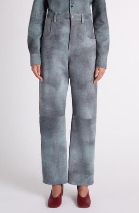 Bottega Veneta Cloudy Suede Pants in 4690 Cloudy Indigo at Nordstrom, Size 4 Us