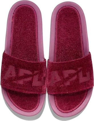 Athletic Propulsion Labs Mens Techloom Velvet Slide In Burgundy
