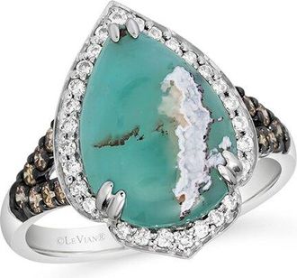 Le Vian Peacock 14K 4.07 Ct. Tw. Diamond & Aquaprase Cocktail Ring