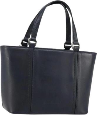 Burberry Pre-owned Vintage Handtas - Dames - Vintage Handtas - Blauw - ONE Size - Leer - Vintage