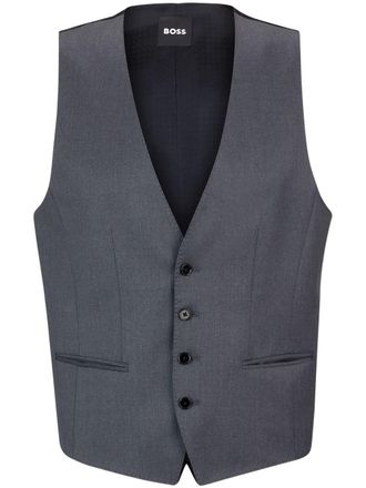 BOSS Button-down gilet - Grijs