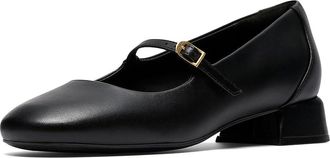 Clarks Daiss 30 Bar Womens Dress Flat Shoes Black Leather : 9.5 B - Medium
