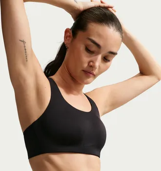 Nike Womens Rival Ultrahigh-Support Padded Sports Bra in Black | FQ7387-010