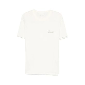 A.P.C. T-Shirts, male, White, Size: 2XL Logo Print Crew Neck T-shirt