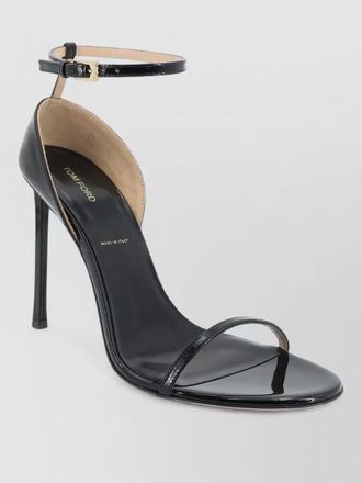 Tom Ford patent leather stiletto sandals ankle strap