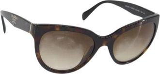 Prada Pre-owned Plastic Zonnebril - Dames - Vintage Accessoires - Bruin - ONE Size - Vintage
