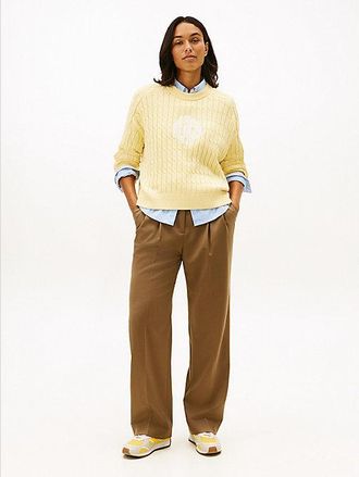 Tommy Hilfiger Pantal&oacute;n recto, amplio y plisado Timeless