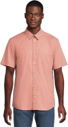 Pendleton Academy Shirt Short Sleeve Mens Clothing Brick/Blue Plaid : 2XL, Cotton