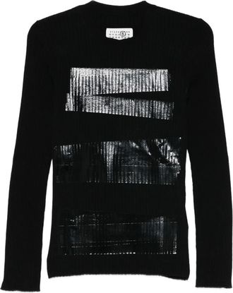Maison Margiela Maglione con scollo rotondo - Nero