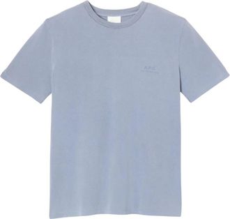 A.P.C. A.p.c., Tops, Heren, Blauw, L, Katoen, Rue Madame T-shirt