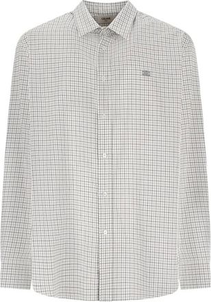 Celine Casual Shirts, male, Multicolor, Size: XL Relaxed Shirt in Checked Cotton Twill